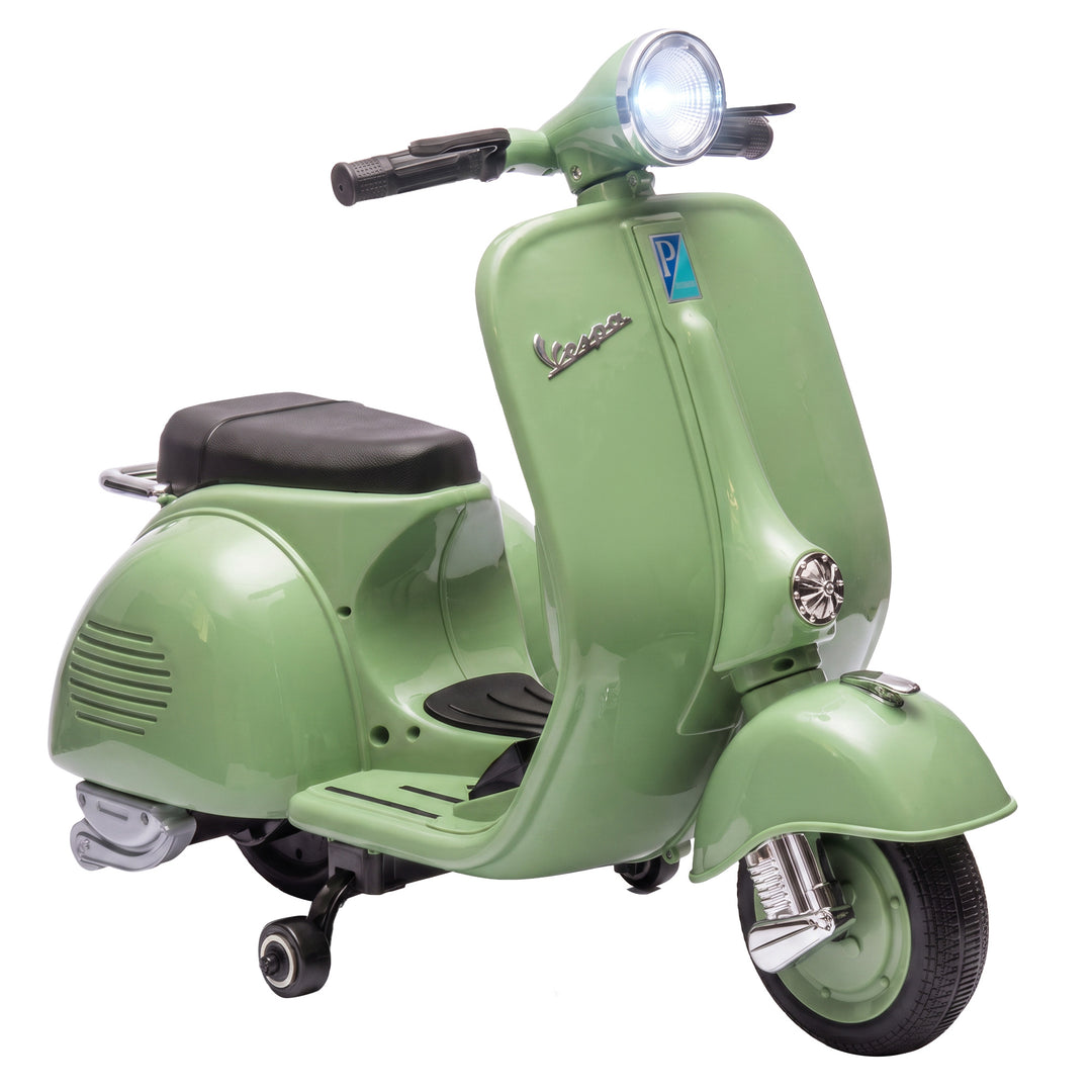 Elmotorcykel til børn VESPA 6V Elmotorcykel Lithiumbatteri Grøn