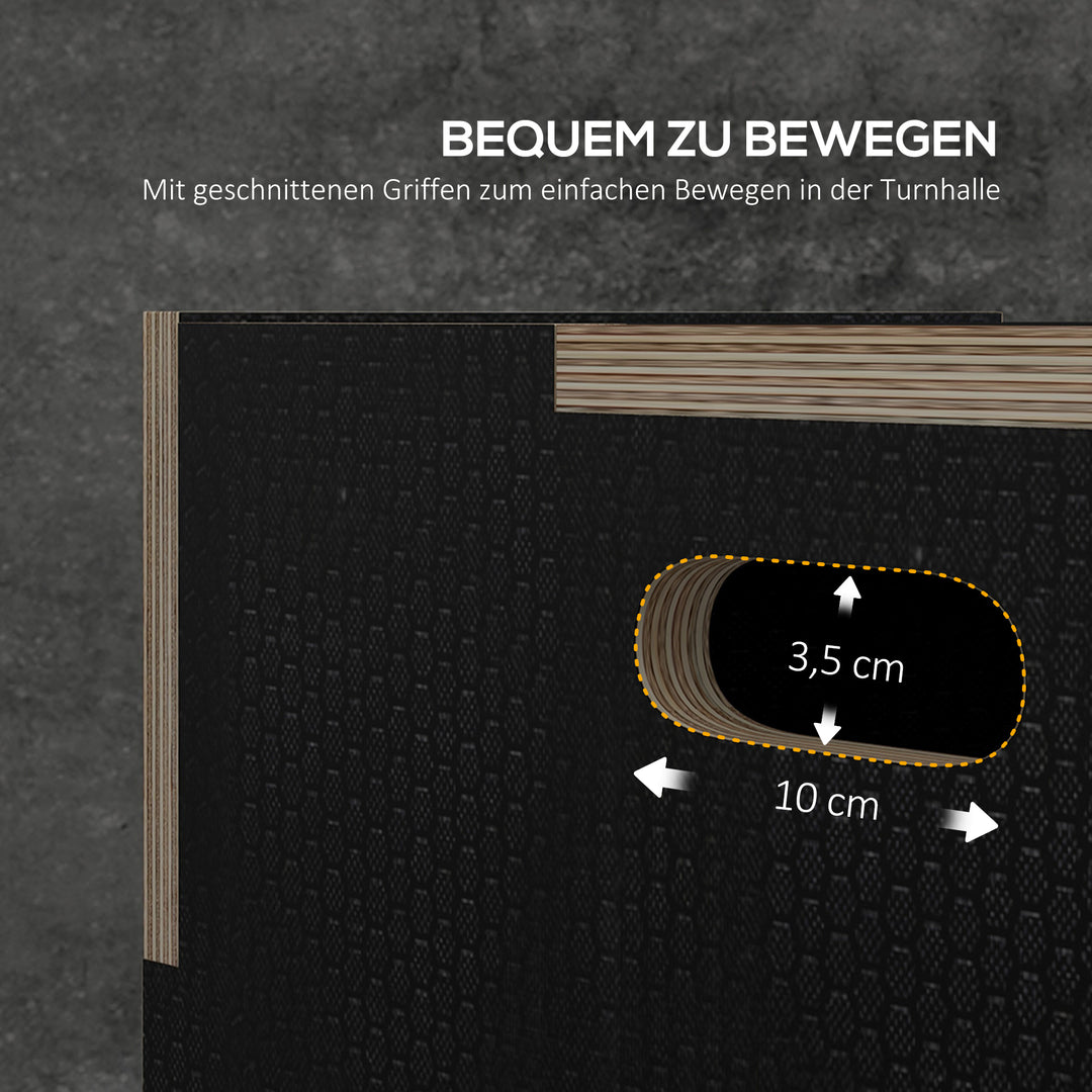 Plyo-boks/springboks, robust, 61 x 51 x 41 cm, sort, håndtag 10 x 3,5 cm, op til 120 kg