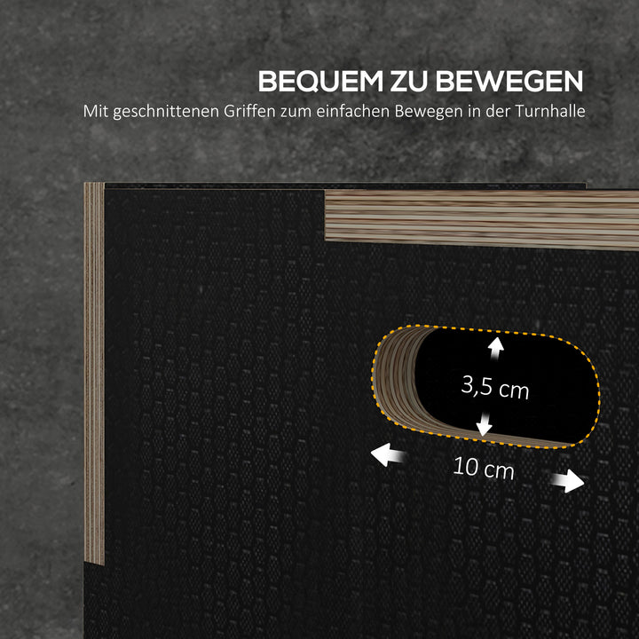 Plyo-boks/springboks, robust, 61 x 51 x 41 cm, sort, håndtag 10 x 3,5 cm, op til 120 kg
