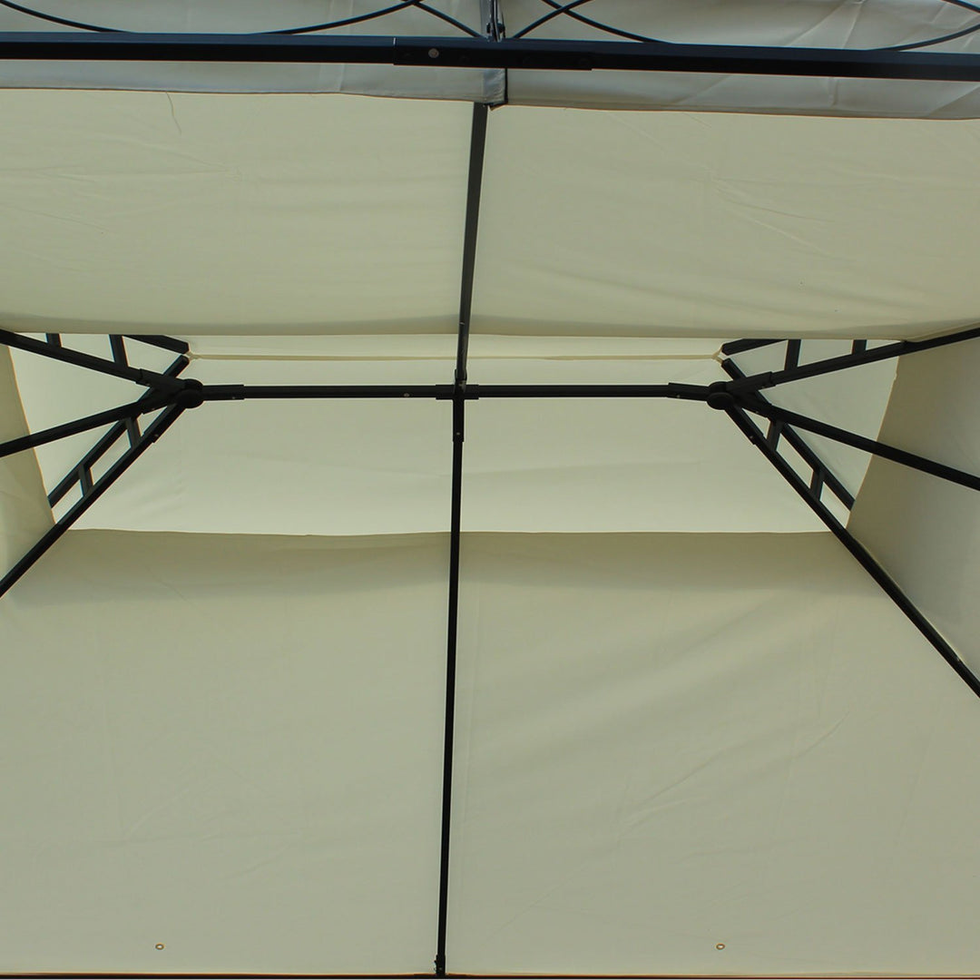 Luksus pavilion have pavilion festtelt marquee havetelt pagoda 3x4 m creme