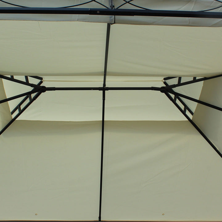 Luksus pavilion have pavilion festtelt marquee havetelt pagoda 3x4 m creme