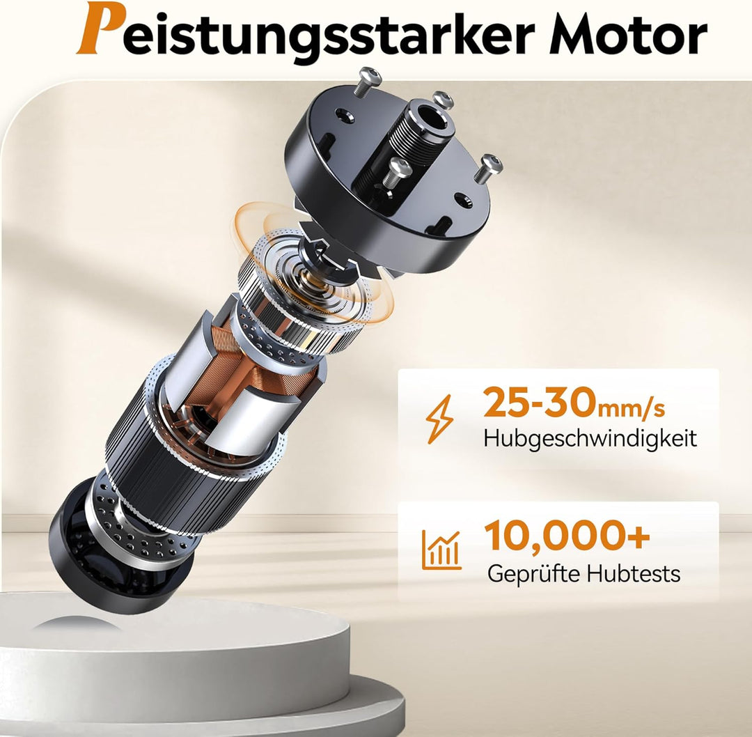 DEVAISE højdejusterbart skrivebord 160×70 cm, støjsvag motor med 3 højdeindstillinger, justeringsområde 72–118 cm, ergonomisk hæve-sænke skrivebord til kontor, brun