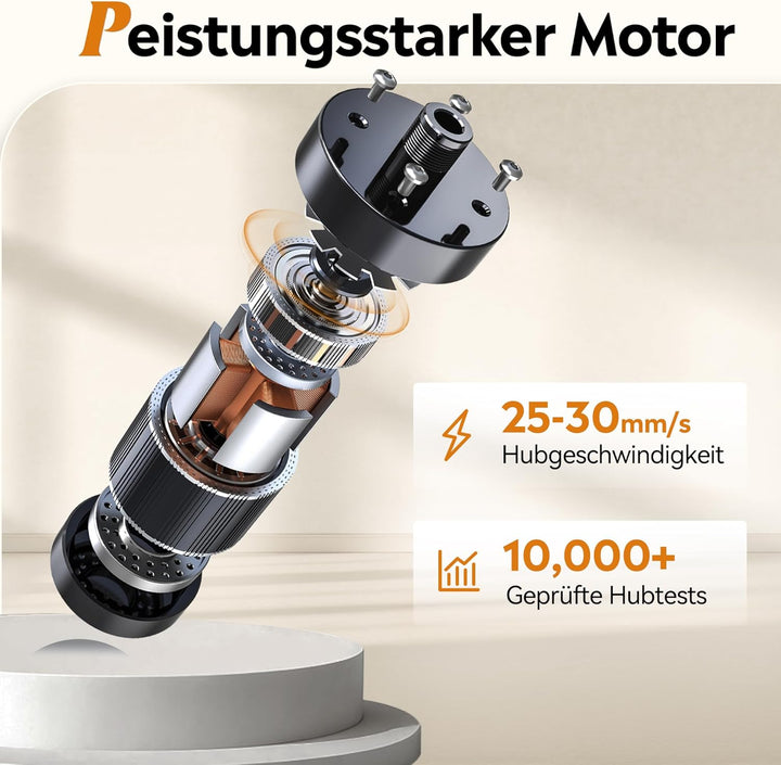 DEVAISE højdejusterbart skrivebord 160×70 cm, støjsvag motor med 3 højdeindstillinger, justeringsområde 72–118 cm, ergonomisk hæve-sænke skrivebord til kontor, brun