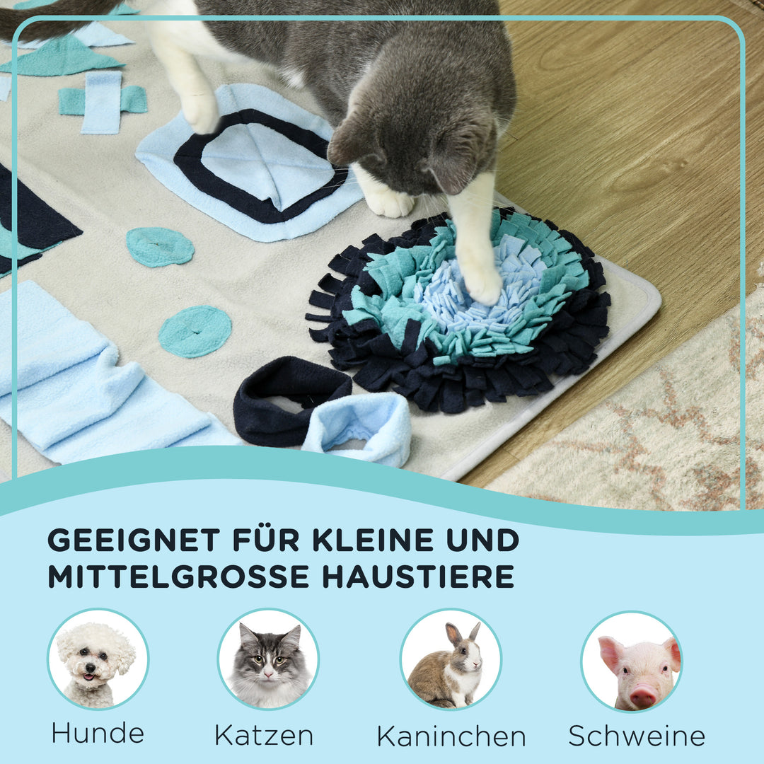 Hundetæppe, komfortabelt, dekorative elementer, 74x50x5cm, flerfarvet