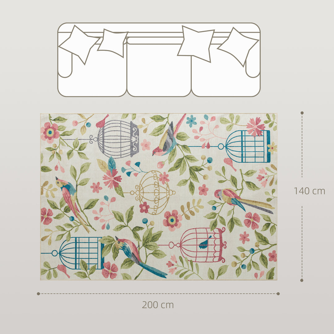 Landligt tæppe, alsidig, polyester, nem at vedligeholde, skridsikker, farverig