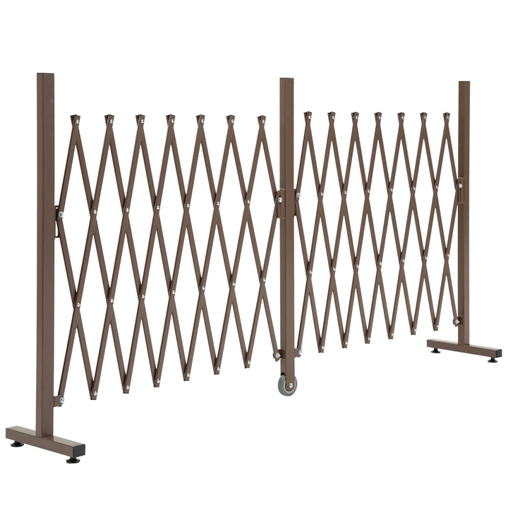 Sakselågebarrier sakselbarrier udtrækkelig 52-405cm havealuminium brun h103,5cm