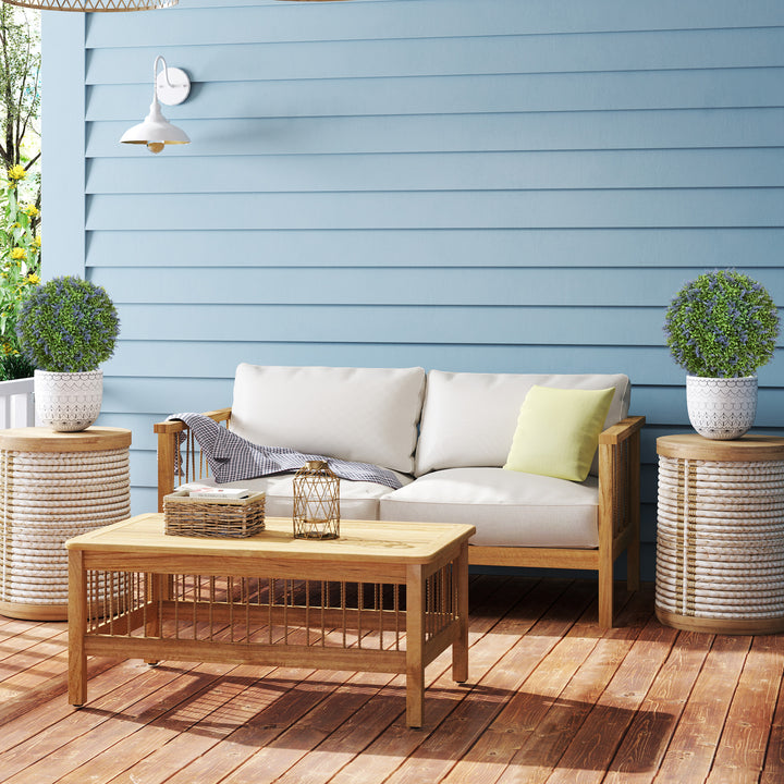 2-delt kunstigt træsæt, kunstige lavendeltræer, jordspyd, uv-bestandig