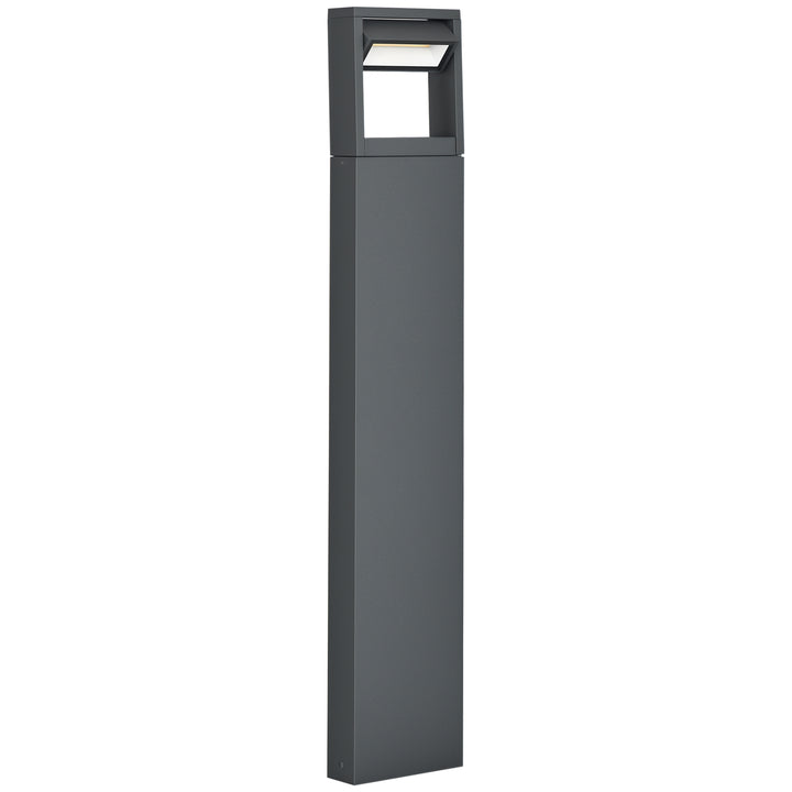 Havelampe, stilampe, stolpelampe med LED'er, vejrbestandig, 16 cm x 5 cm x 90 cm, mørkegrå