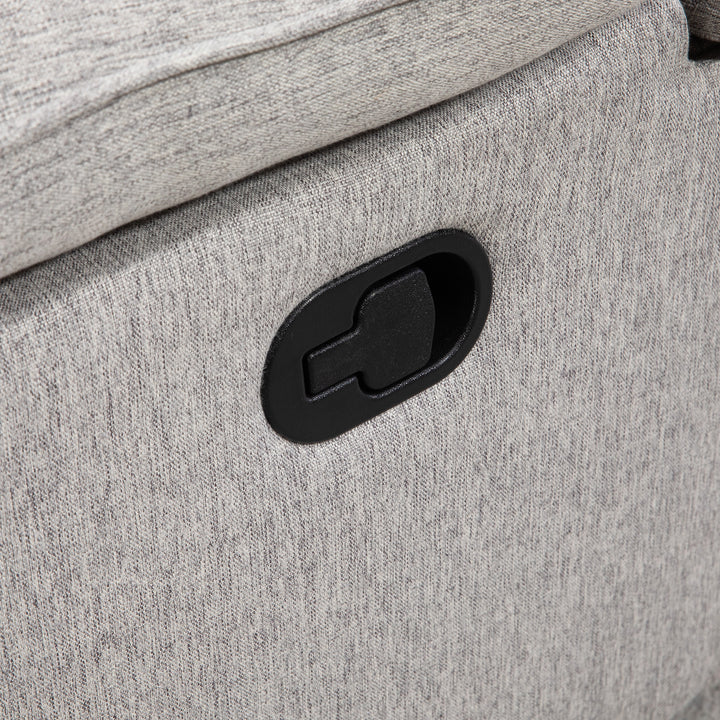 Lænestol med justerbar ryg, komfortabel, 89x101x105 cm, grå