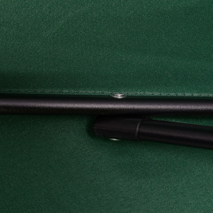 Parasol ø196 cm, sekskantet balkonparasol til strand, balkon, have, grøn