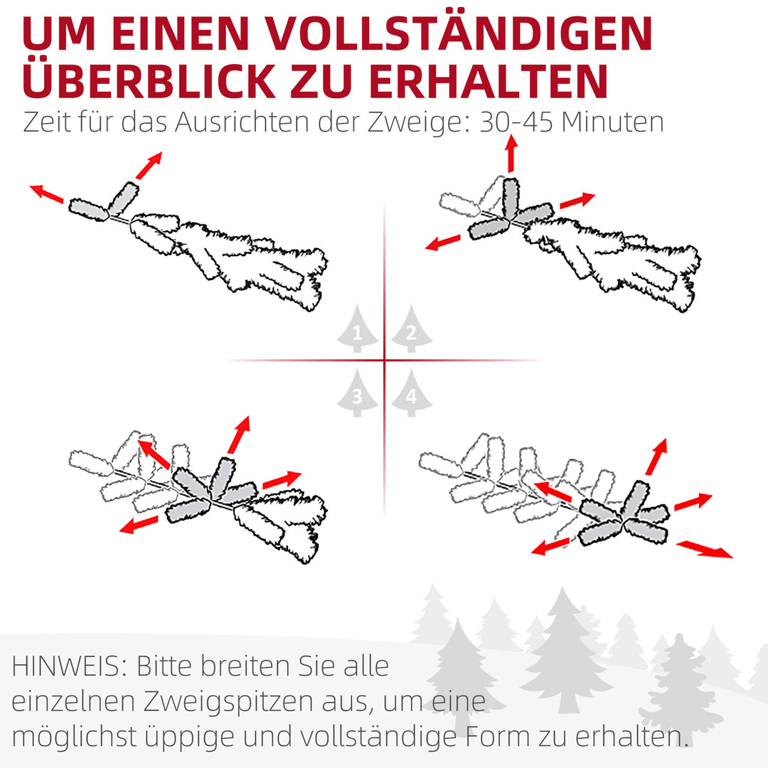 Kunstigt juletræ af norsk gran med 1046 spidser, metalfod, grøn