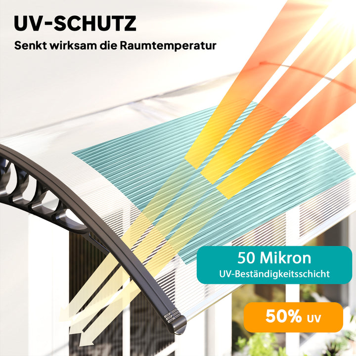 Baldakin, uv-bestandig, vandafvisende, 90x150x25cm, hvid