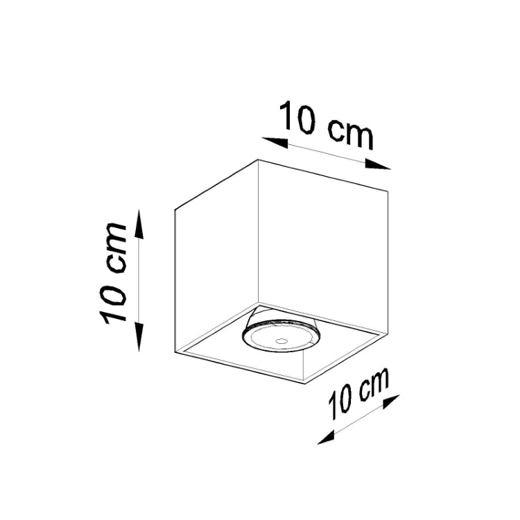 Loftslampe QUAD 1 grå