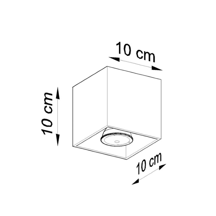 Loftslampe QUAD 1 grå