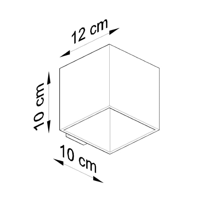 Væglampe QUAD 1 sort