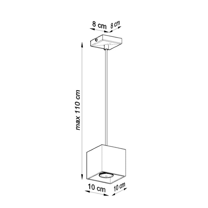 Vedhæng lampe QUAD 1 hvid