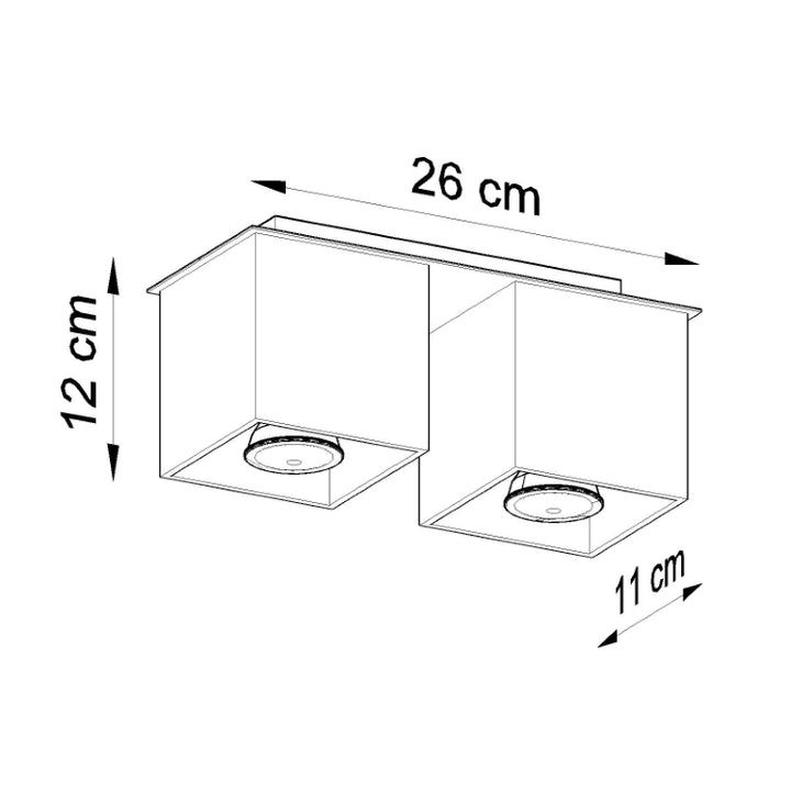 Loftslampe QUAD 2 hvid