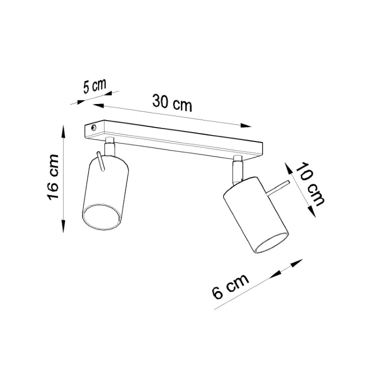 Loftslampe RING 2 hvid