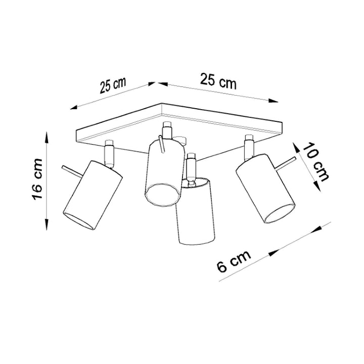 Loftslampe RING 4 hvid