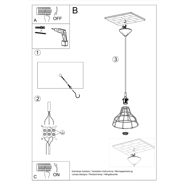 Vedhæng lampe ANATA hvid