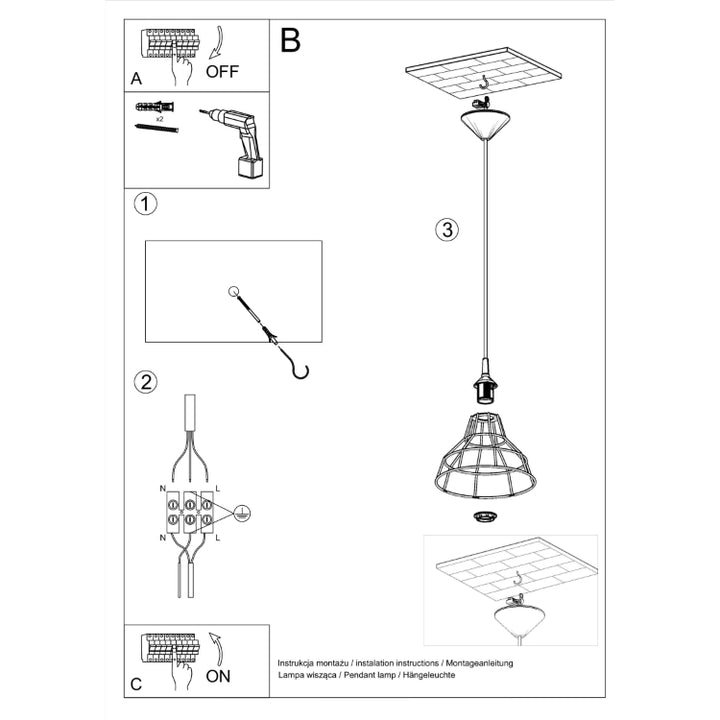 Vedhæng lampe ANATA hvid