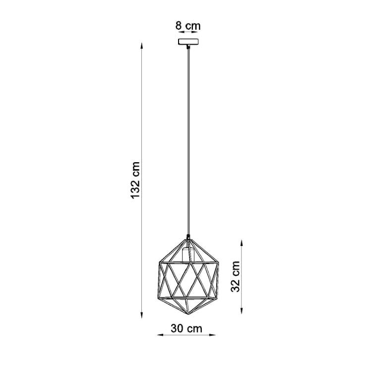 Vedhæng lampe GASPARE sort