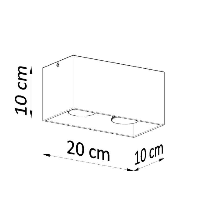 Loftslampe QUAD grå