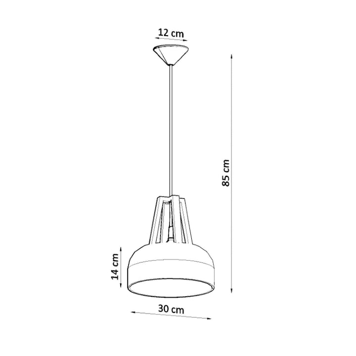 Pendellampe CASCO sort/hvid