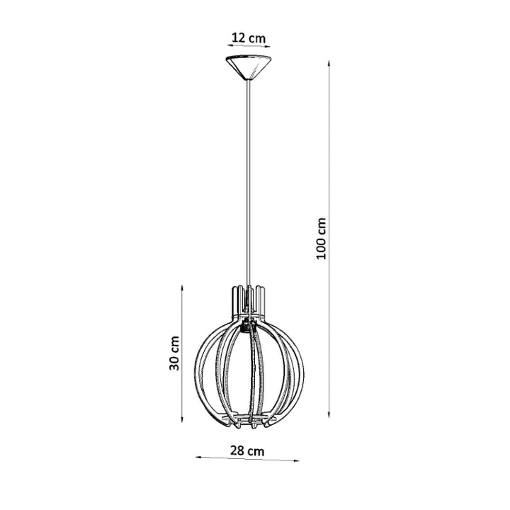 Vedhæng lampe ARANCIA naturtræ