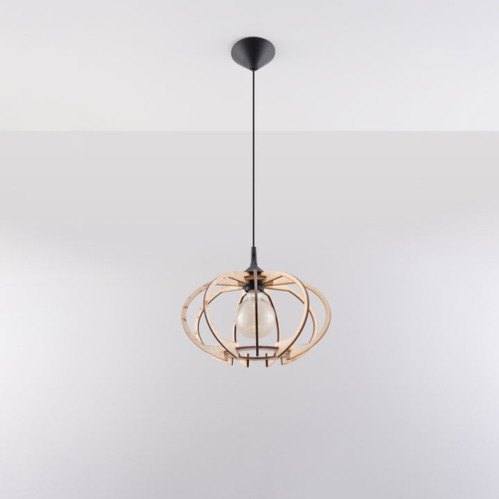 Loftlampe MANDELINO naturtræ