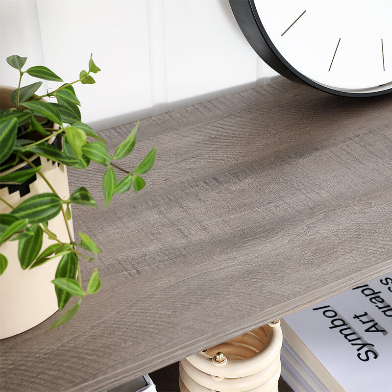 Dekorativ fritstående bogreol, 80 x 30 x 149 cm, greige