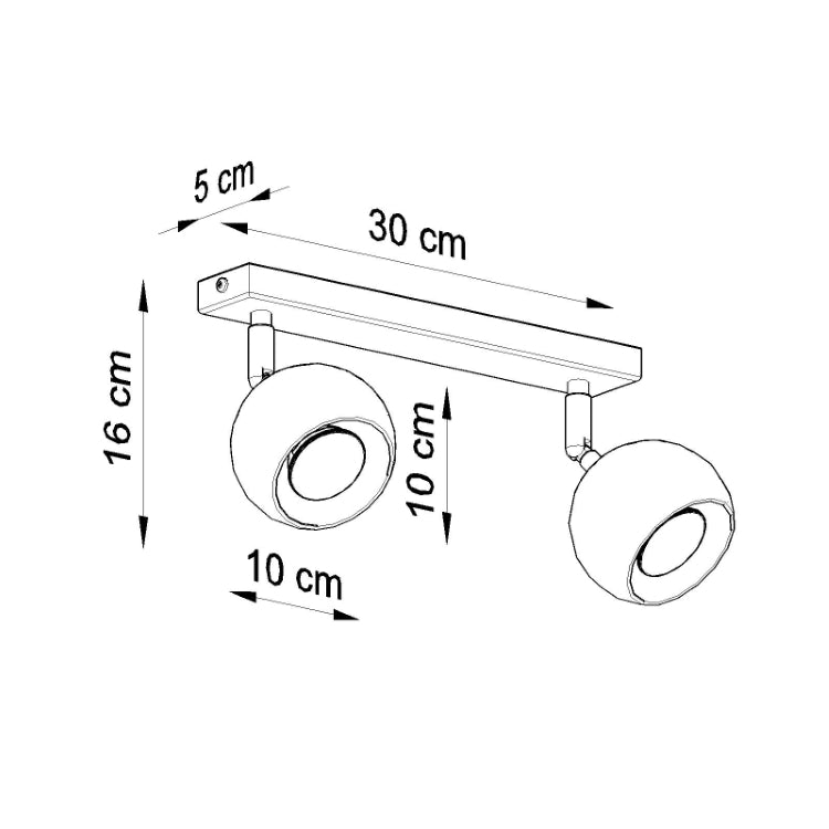 Loftslampe OCULARE 2 hvid