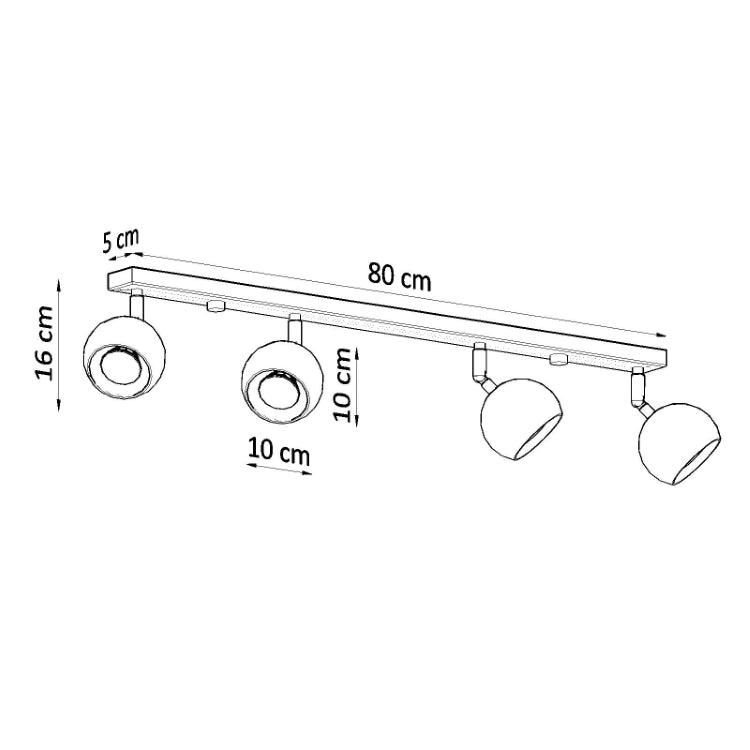 Loftslampe OCULARE 4L hvid