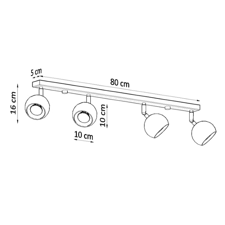 Loftslampe OCULARE 4L hvid