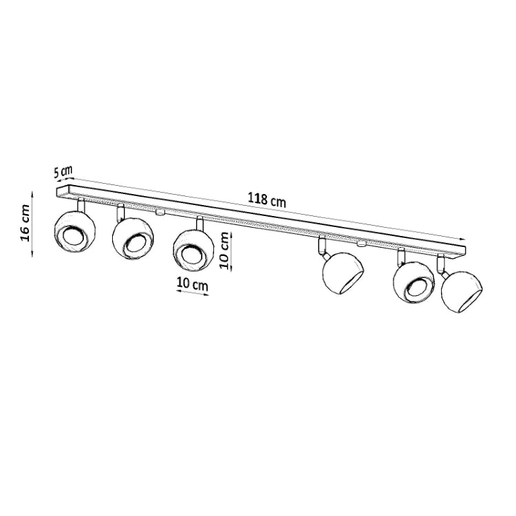 Loftslampe OCULARE 6L hvid