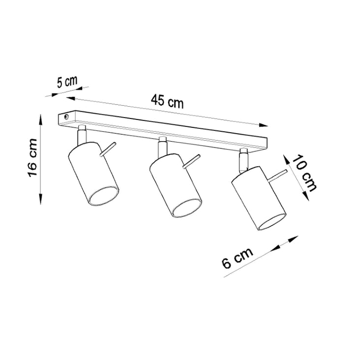 Loftslampe RING 3 grå