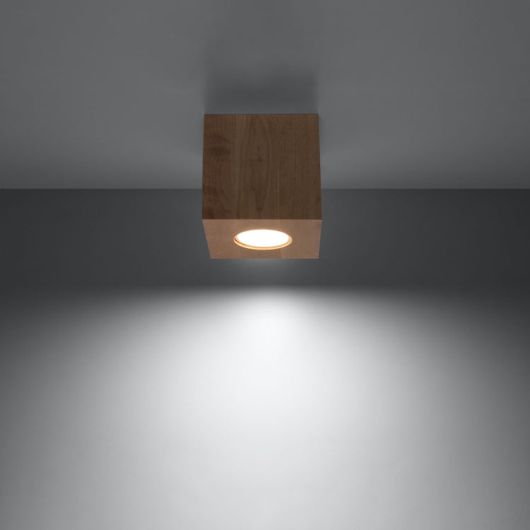 Loftlampe QUAD naturtræ