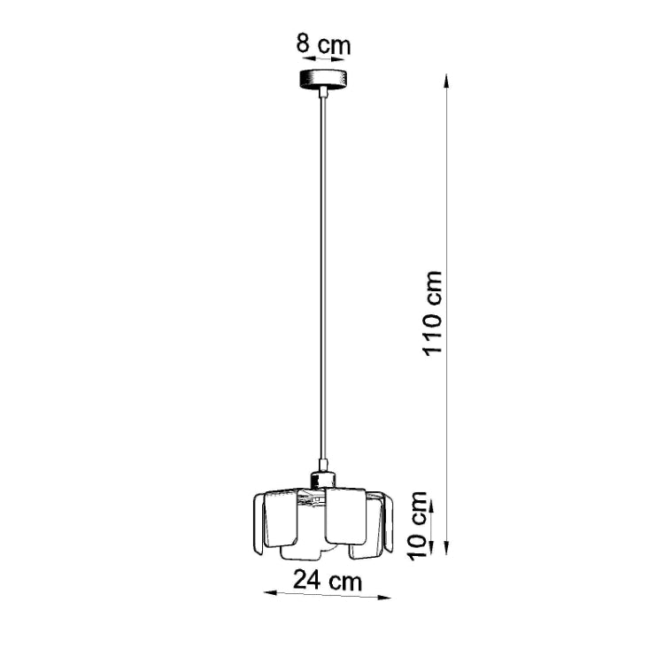 Vedhæng lampe TULIP sort