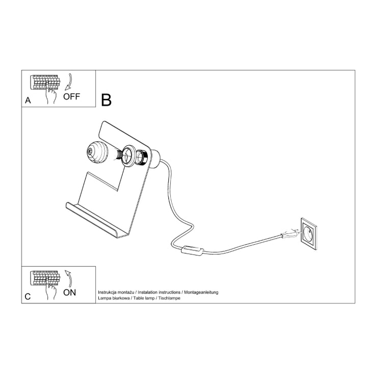 Bordlampe INCLINE sort