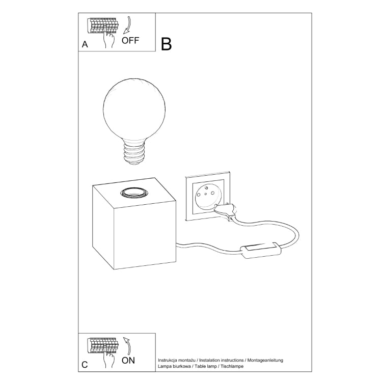 Bordlampe ARIZ træ