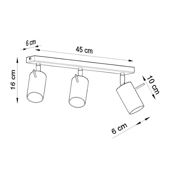 Loftslampe RING 3 krom