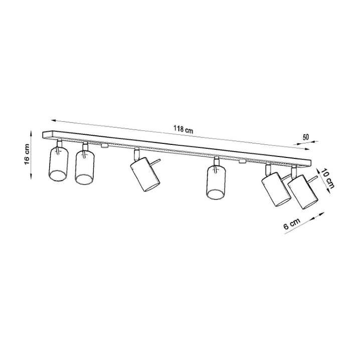 Loftslampe RING 6L krom