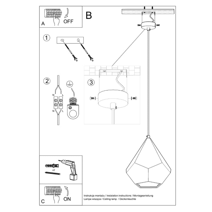 Keramisk vedhæng lampe PAVLUS