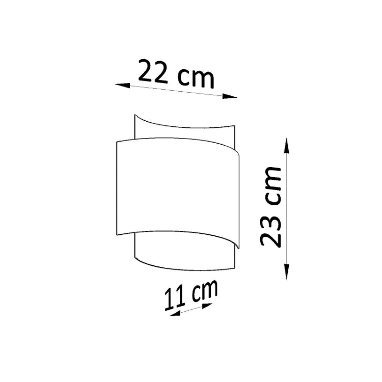 Væglampe IMPACT sort