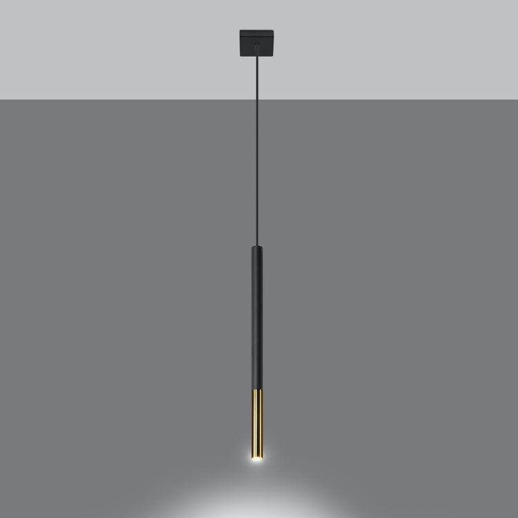 Loftlampe MOZAICA, sort/guld