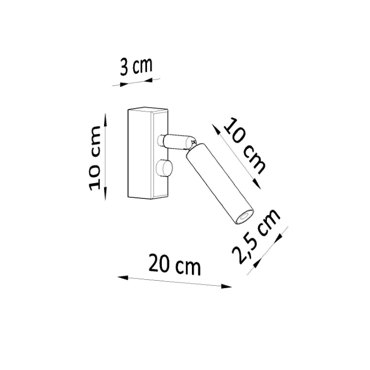 Væglampe EYETECH 1 sort