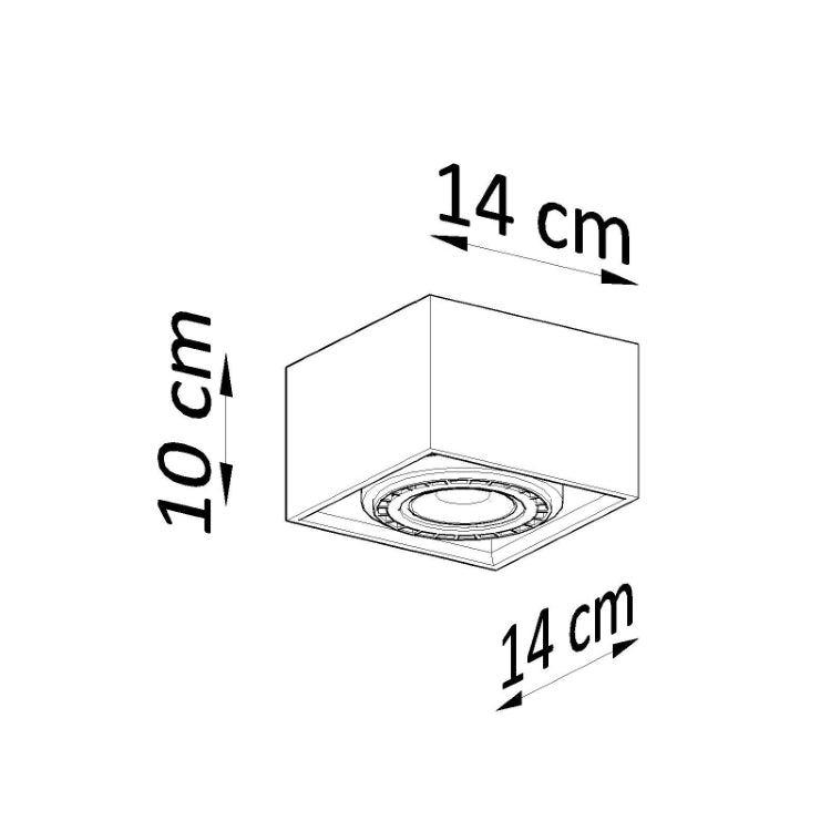 Loftlampe QUATRO 1 naturtræ