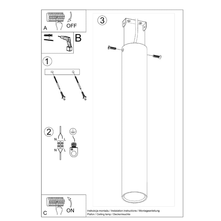 Loftslampe LAGOS 40 hvid