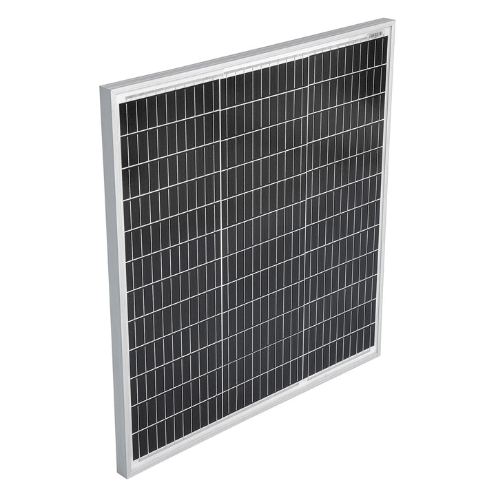 Solpanel monokrystallinsk - 100 W, 18 V til 12 V batterier, solcelle, ladekabel, silicium