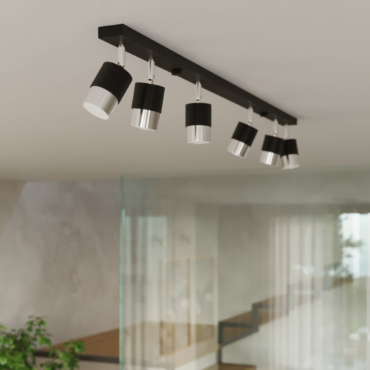 Loftlampe NERO 3 sort/chrom